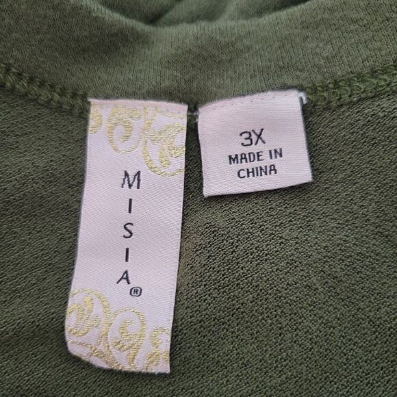 Misia Green Cut Out Bell Sleeves (Size 3X) - Picture 6 of 7